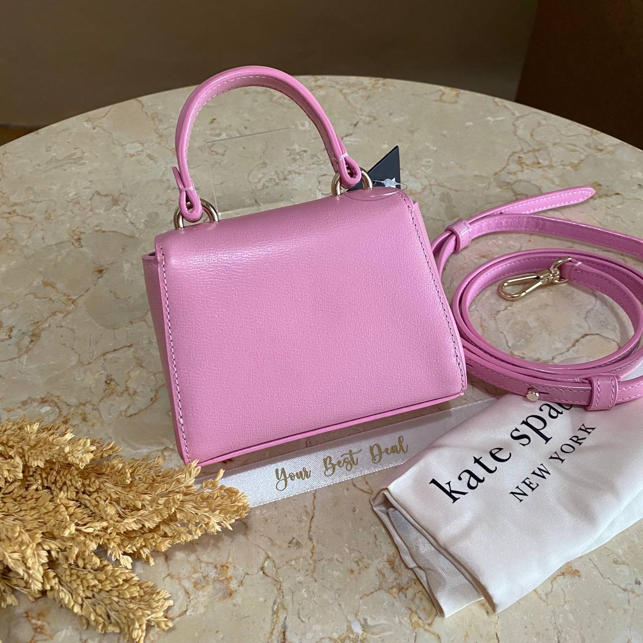 Kate Spade Katy Shiny Micro Crossbody Mandavilla