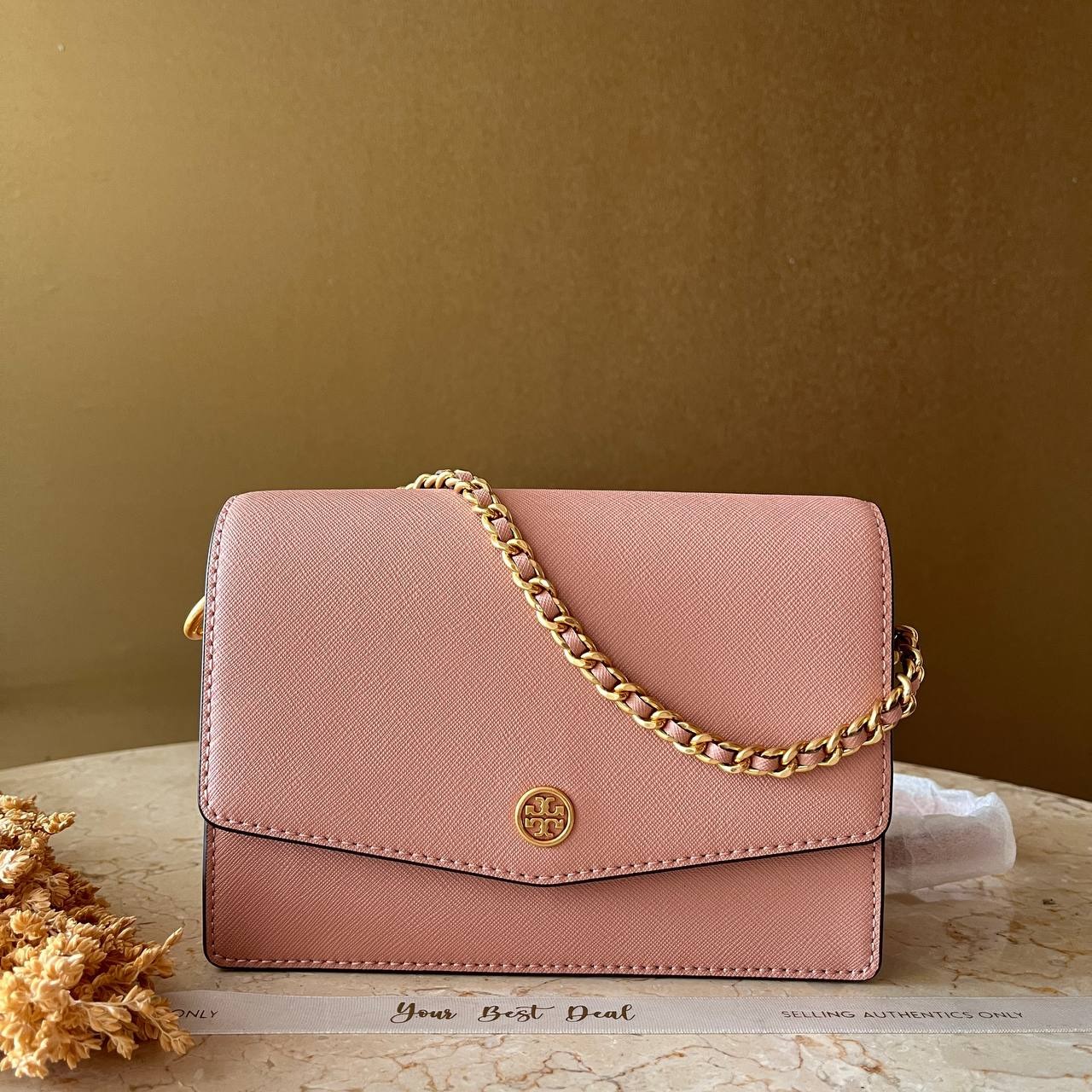 Tory Burch Robinson Mini Shoulder Bag Pink Moon