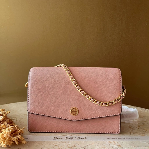 Image of Tory Burch Robinson Mini Shoulder Bag Pink Moon