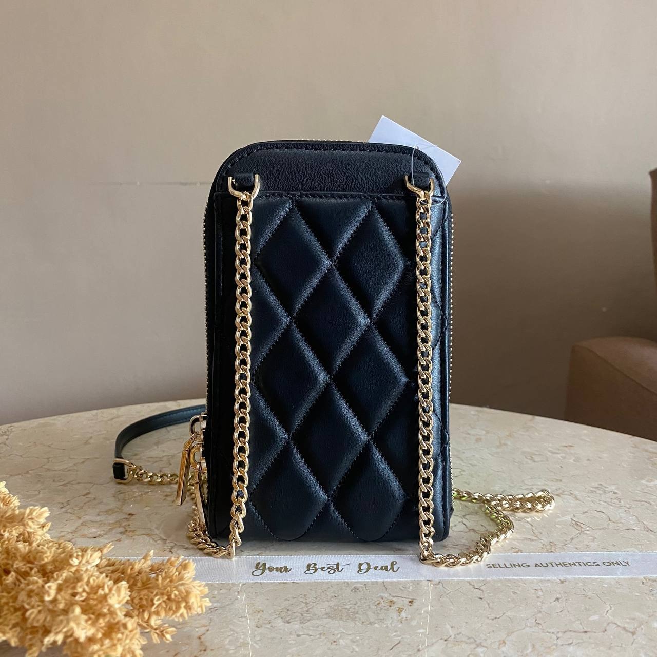 Kate Spade Carey Quilted North South Phone Crossbody Black