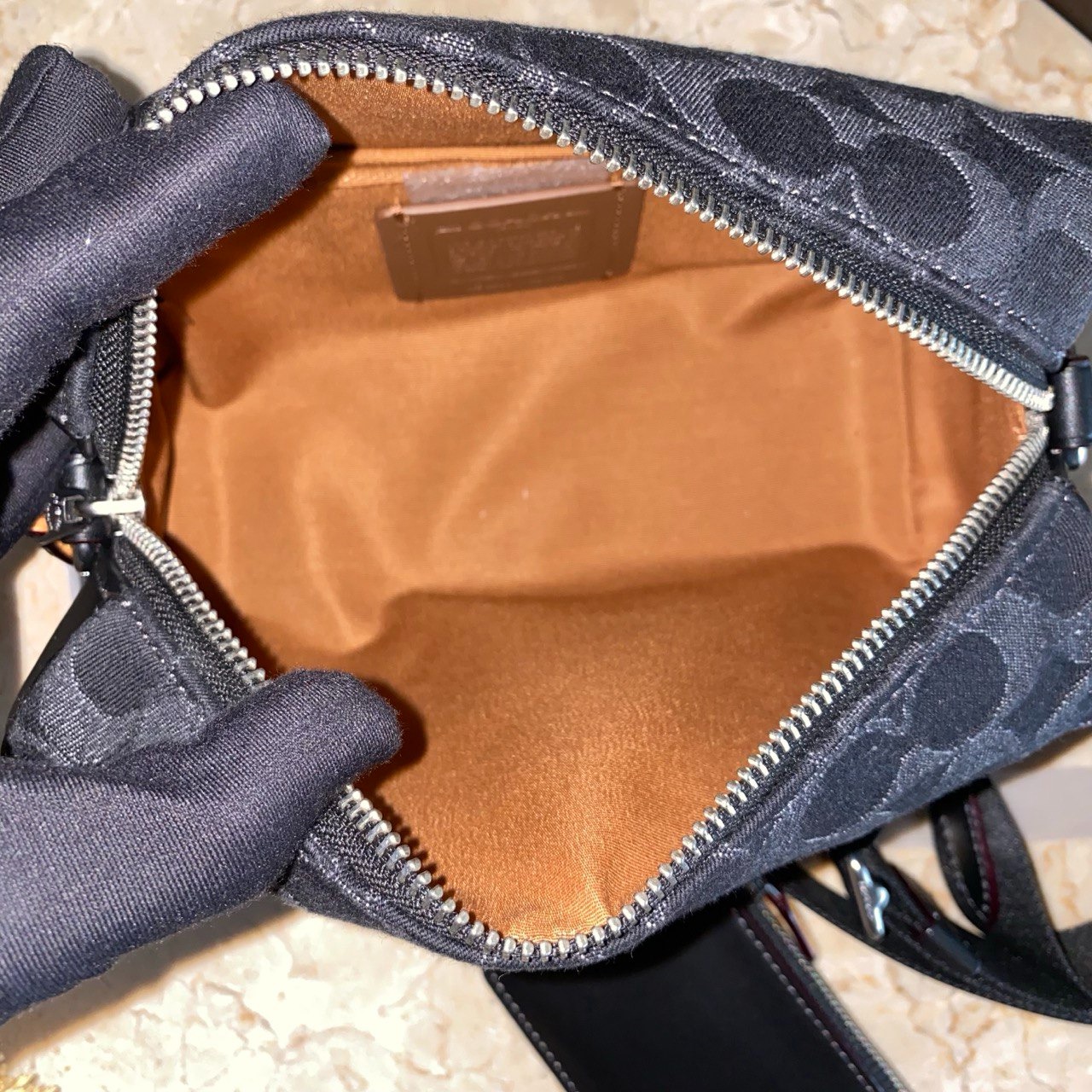 Coach Axel Crossbody in Signature Denim Black 