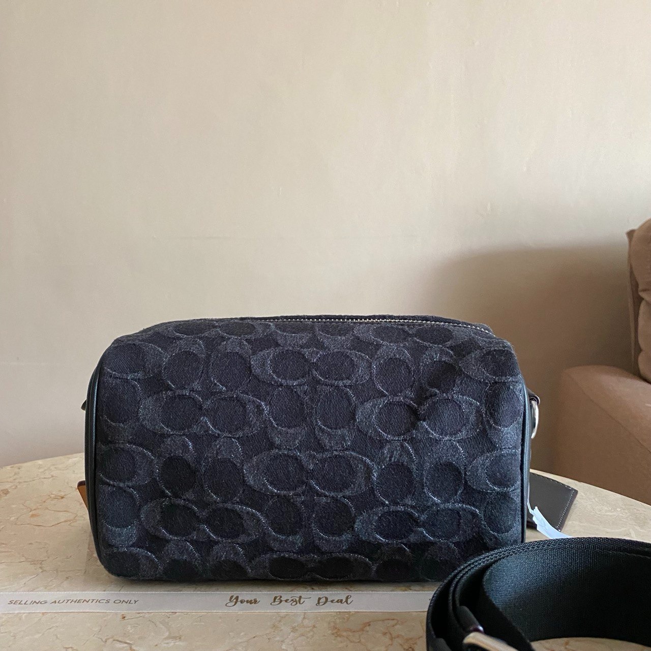 Coach Axel Crossbody in Signature Denim Black 