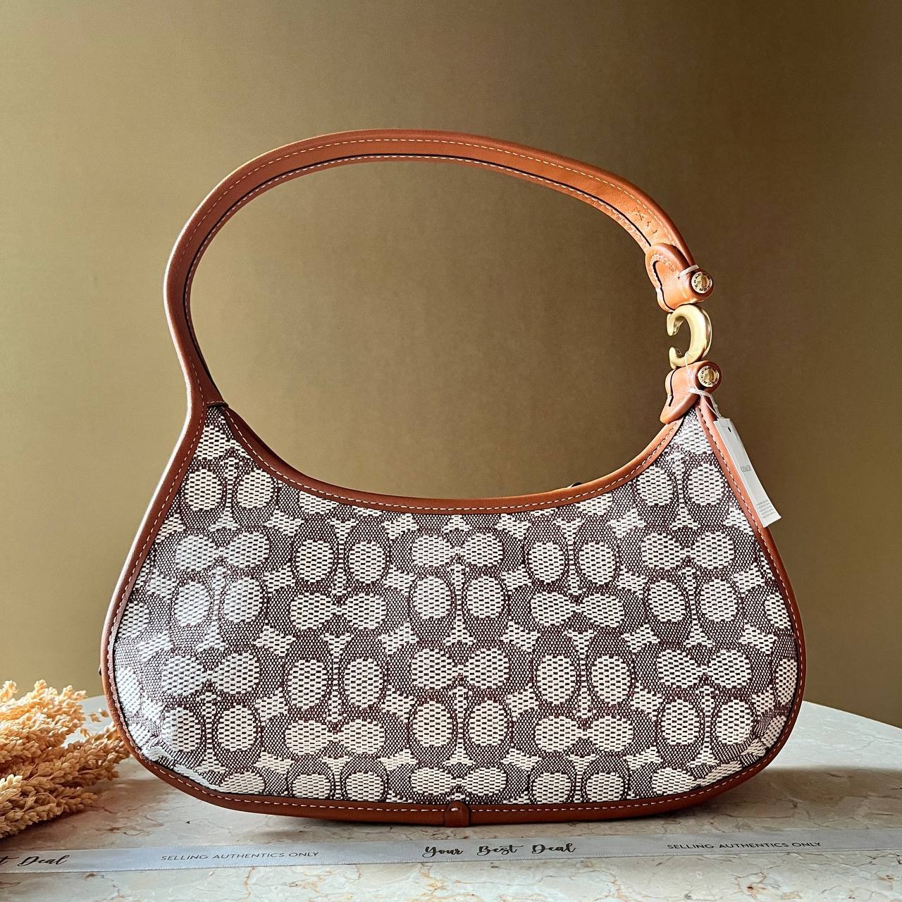 Coach Signature Jacquard Eve Shoulder Bag 