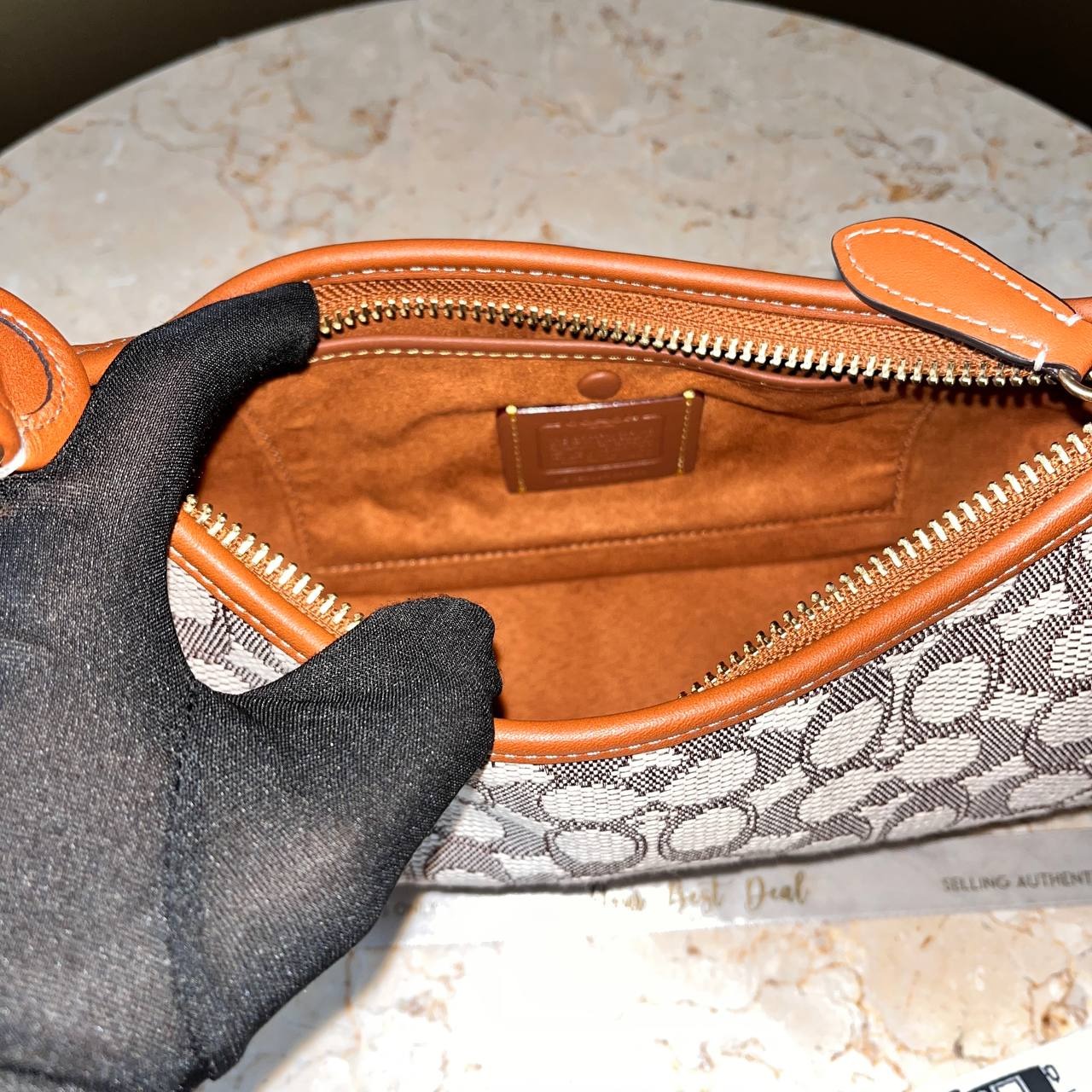 Coach Signature Jacquard Eve Shoulder Bag 
