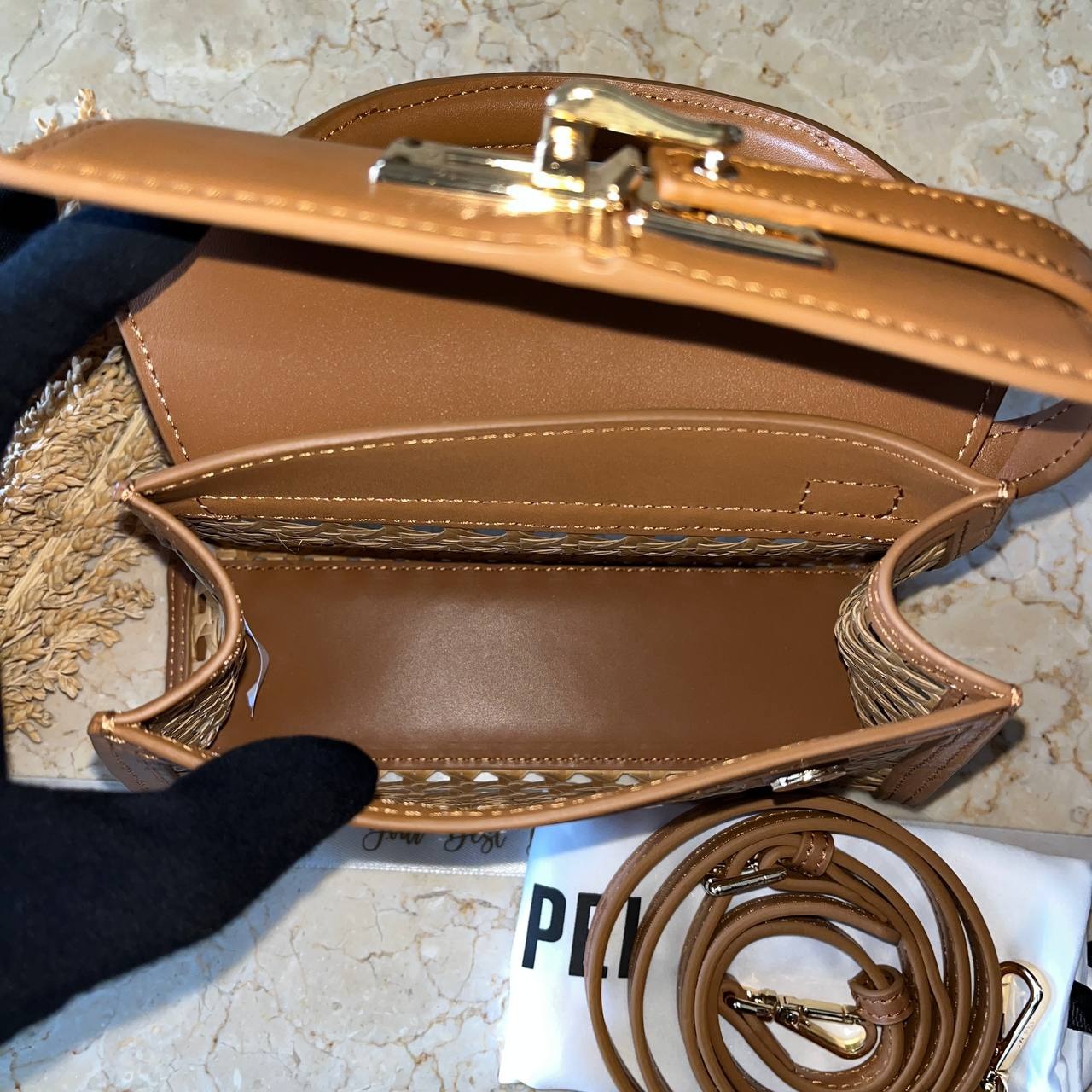 Jw Pei Elise Bamboo Faux Woven Top Handle Bag