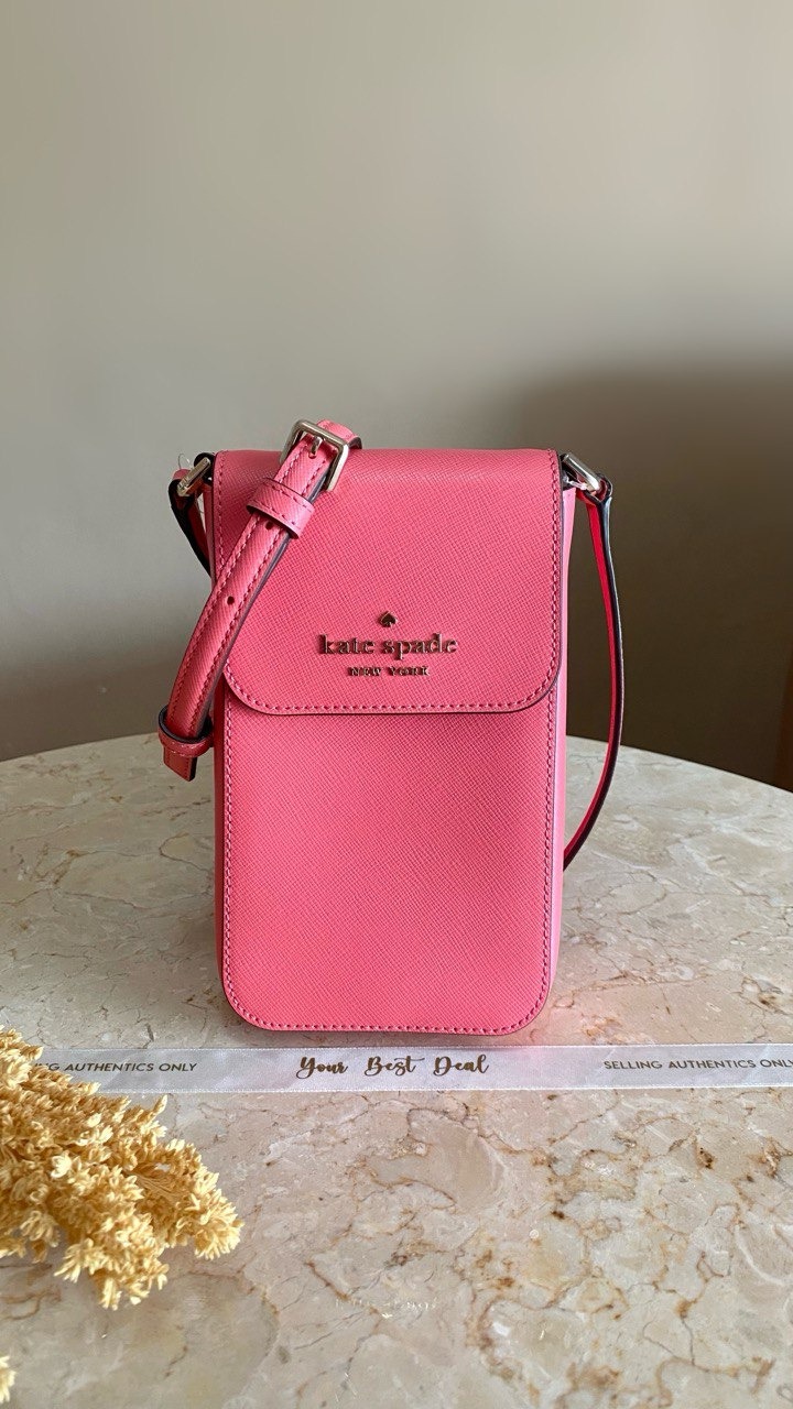 Kate Spade Staci Flap Phone Crossbody Garden Pink 
