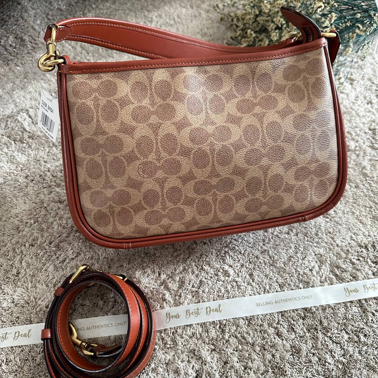 Coach Signature Cary Crossbody Tan Rust