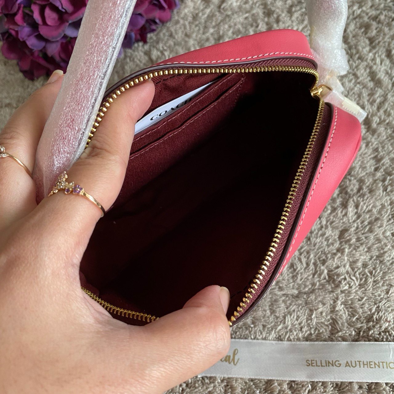 Coach Signature Jamie Wristlet with Varsity Motif