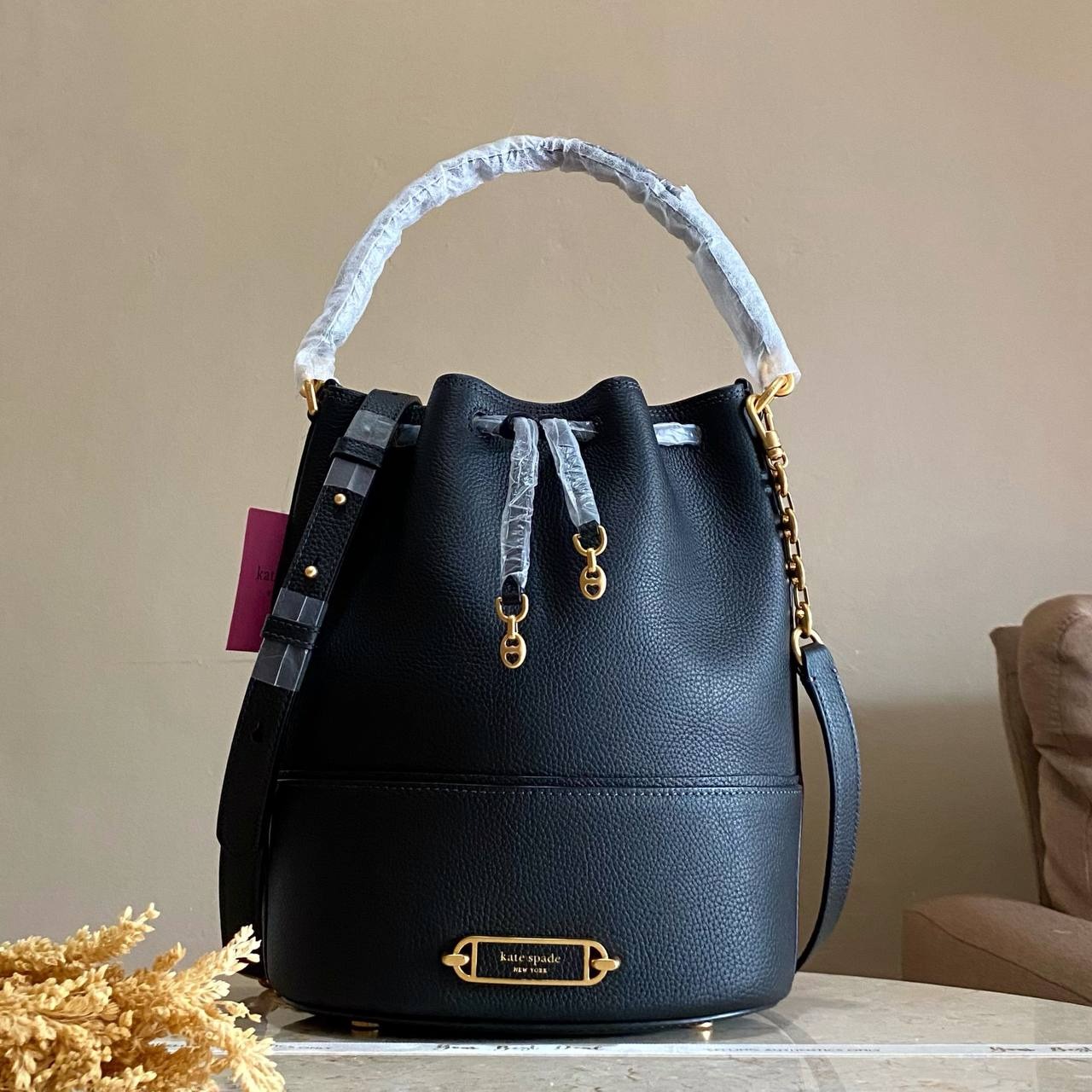 Kate Spade Gramercy Medium Bucket Bag Black 