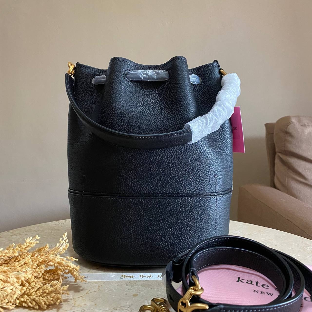 Kate Spade Gramercy Medium Bucket Bag Black 