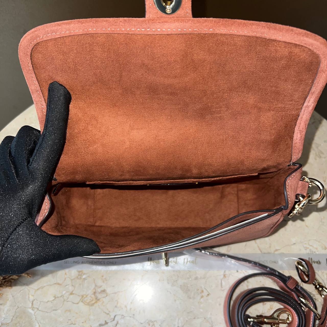 Coach Suede Hadley Shoulder Bag