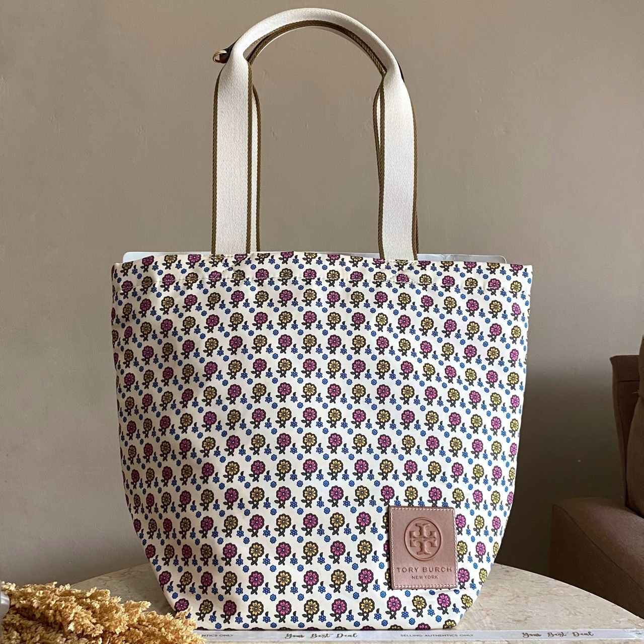 Tory Burch Gracie Tote Floral Daisy Printed