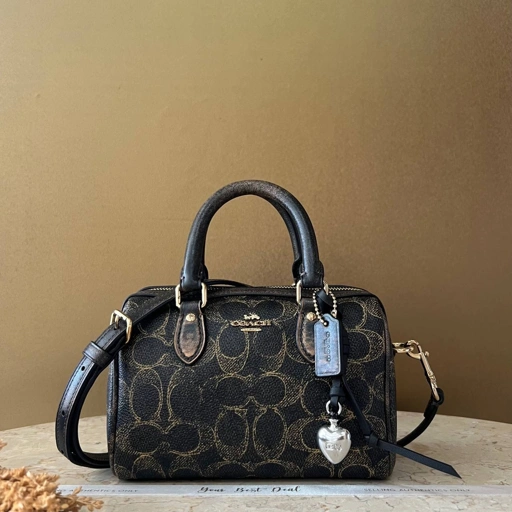 Coach Signature Mini Rowan Crossbody with Loved Charm