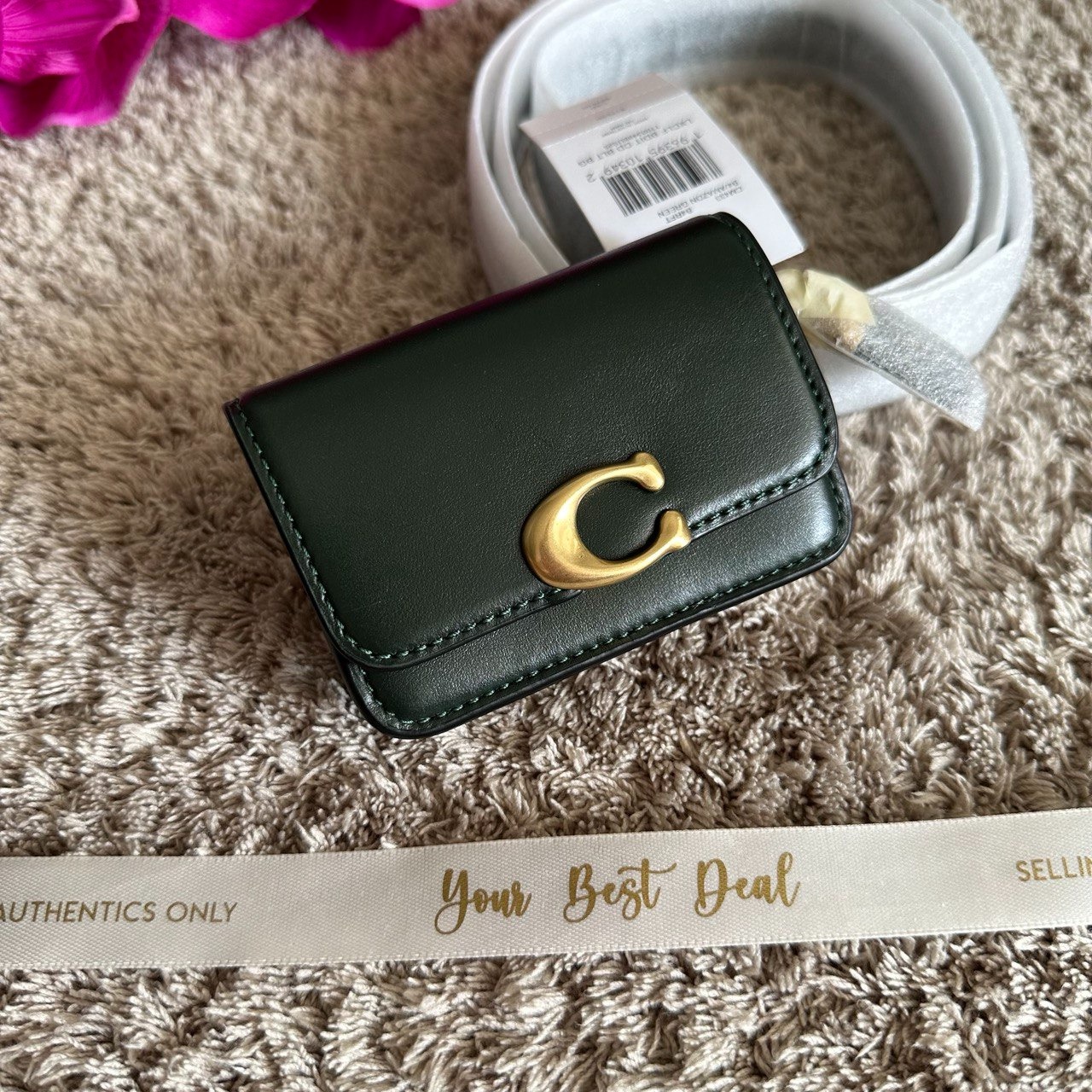 Coach Bandit Card Case Belt Bag Amazon Green 
