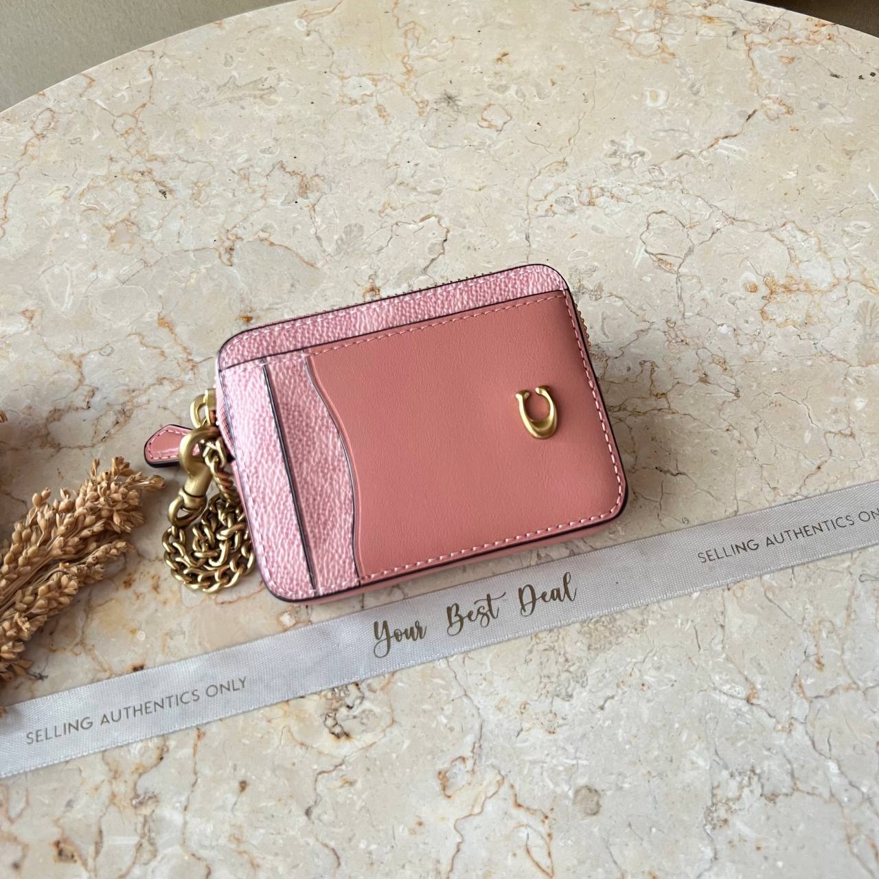 Coach Signature Essential Chain Card Case