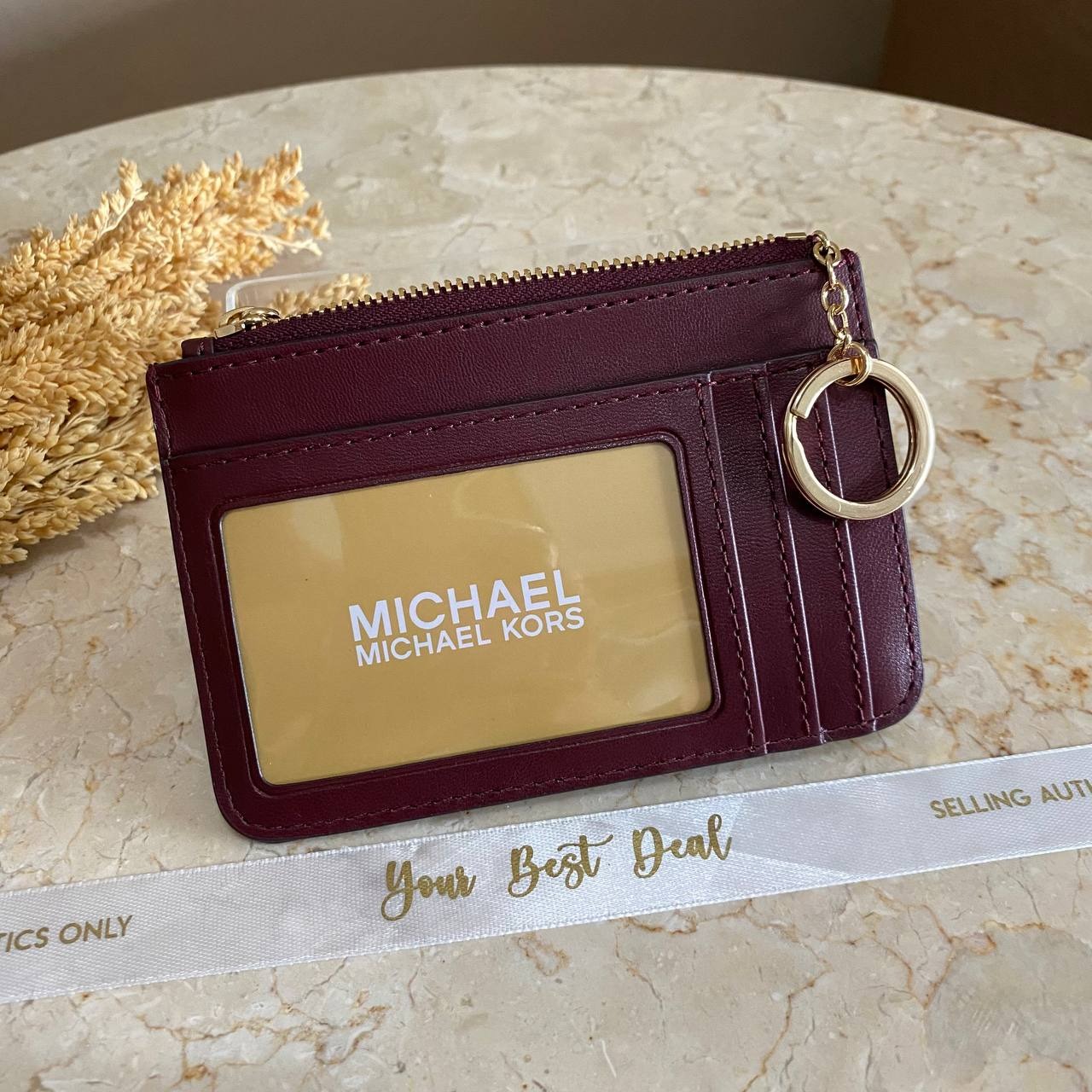 Michael Kors Jet Set Travel Small Top Zip Coin Pouch with ID