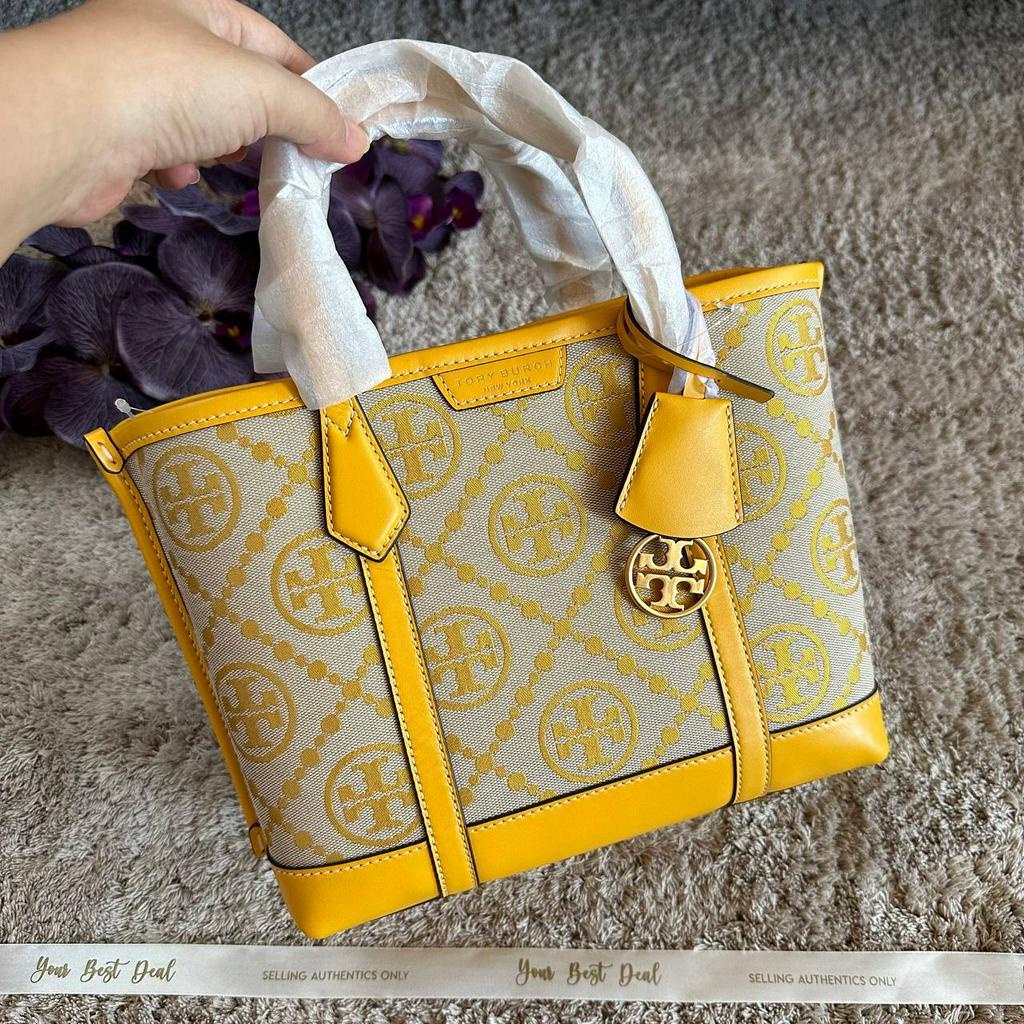 Tory Burch Perry Monogram Jacquard Small Triple Compartment