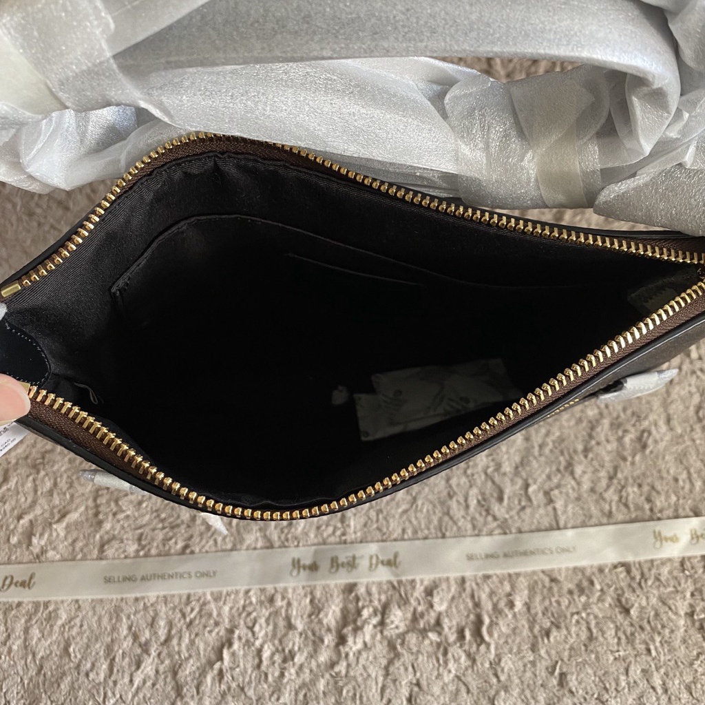 Coach Signature Rowan File Bag Brown Black