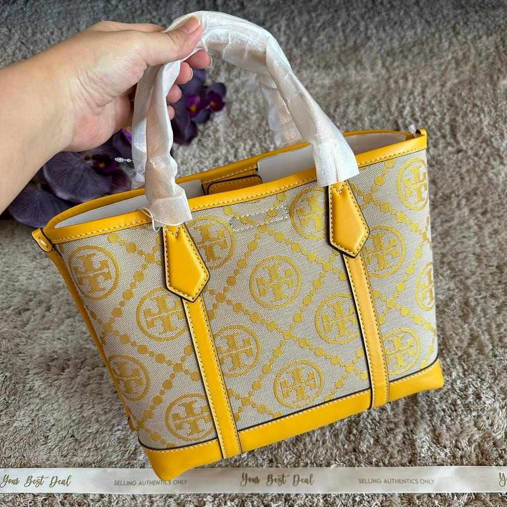 Tory Burch Perry Monogram Jacquard Small Triple Compartment