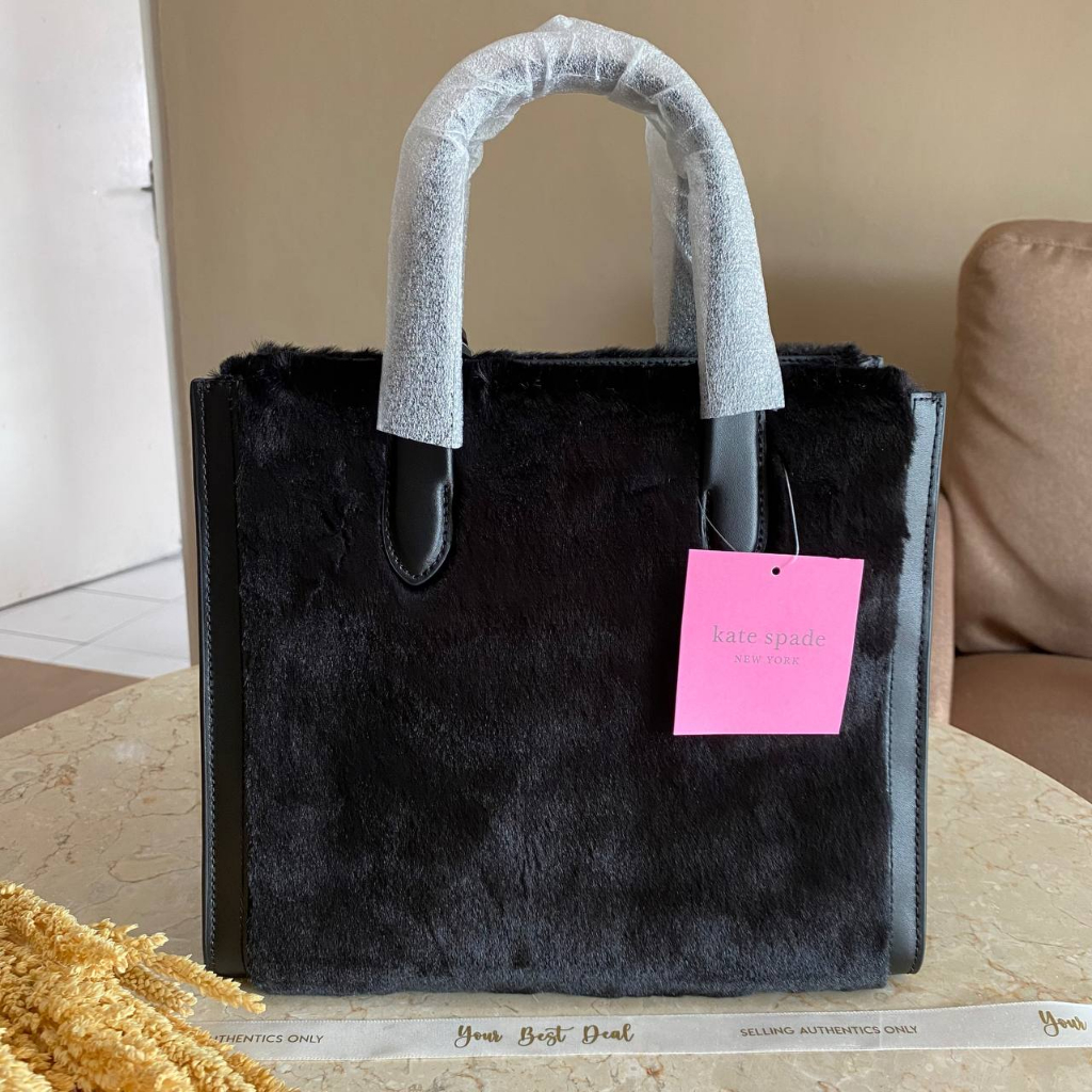 Kate Spade Manhattan Fauxfur Mini Tote Black