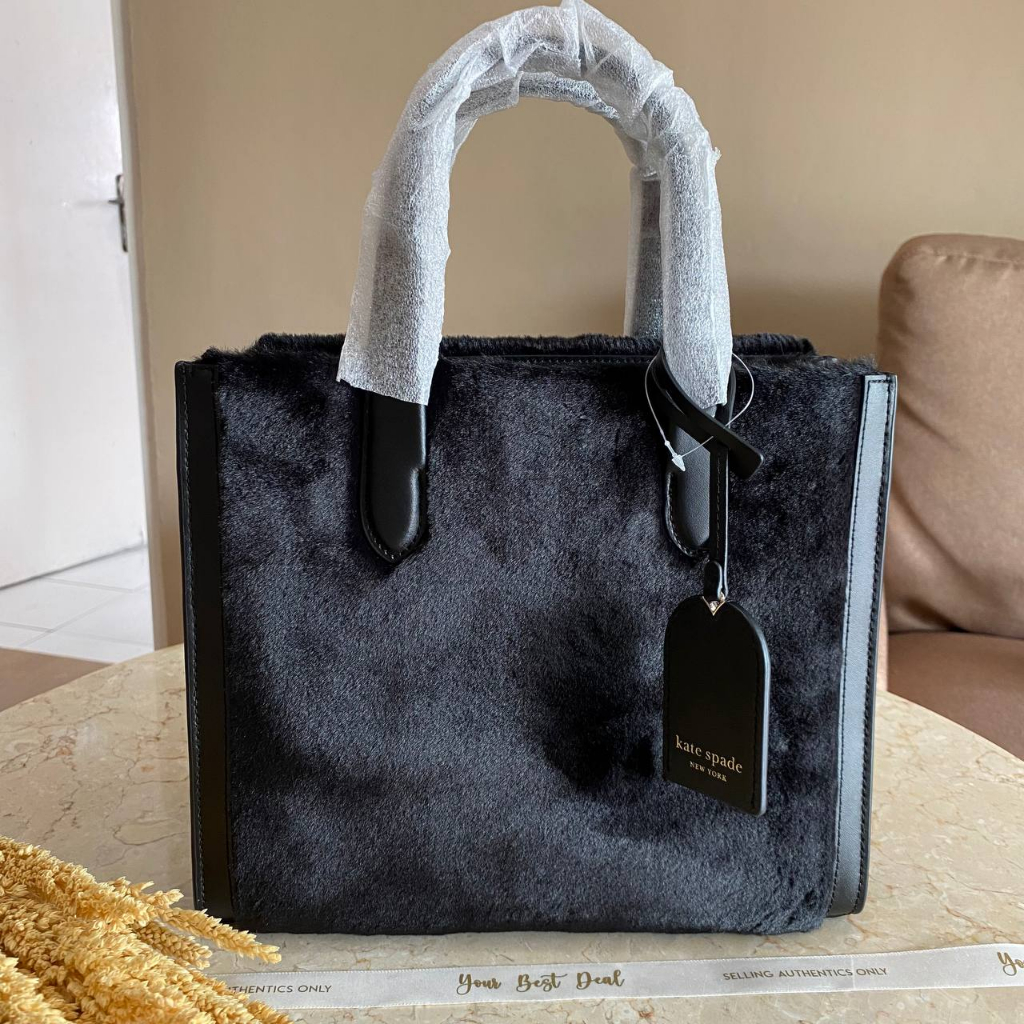 Kate Spade Manhattan Fauxfur Mini Tote Black