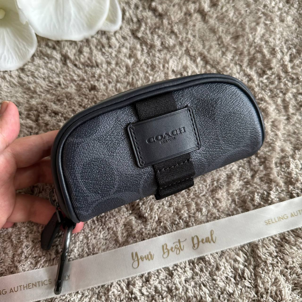 Coach Golf Kit Signature Pouch Denim