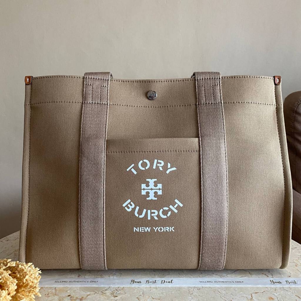 Tory Burch Tote Dark Khaki