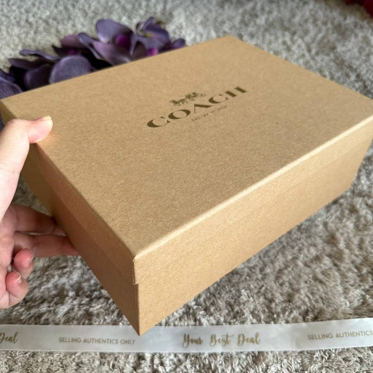Coach Signature Embossed Boxed Pencil Case & Lanyard Set