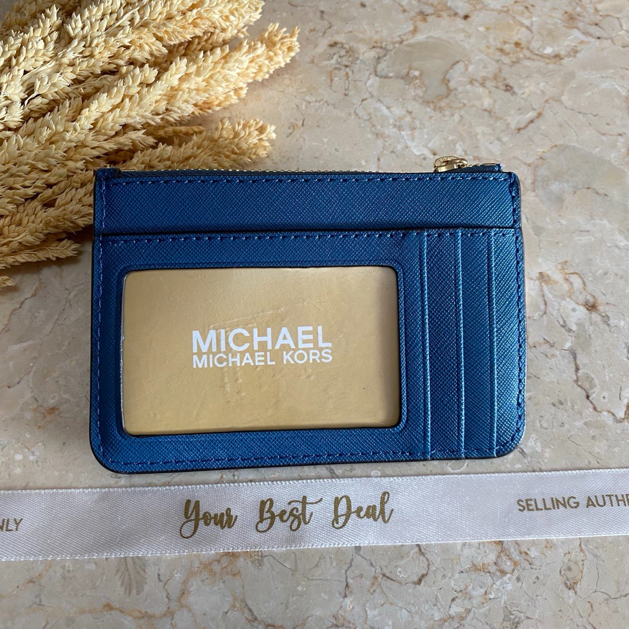 Michael Kors Jet Set Travel Coin Pouch With ID Chambray
