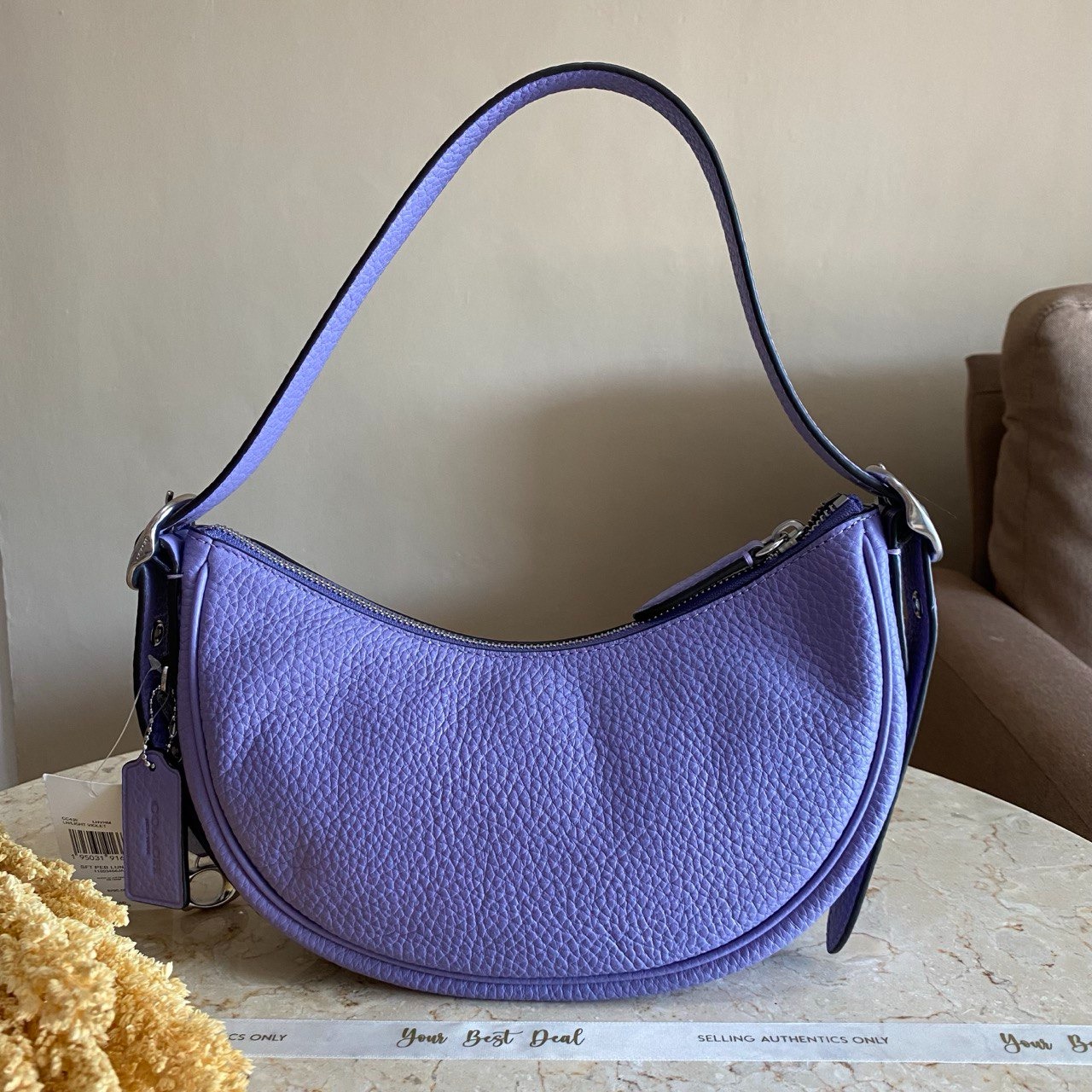 Coach Luna Shoulder Bag Light Violet