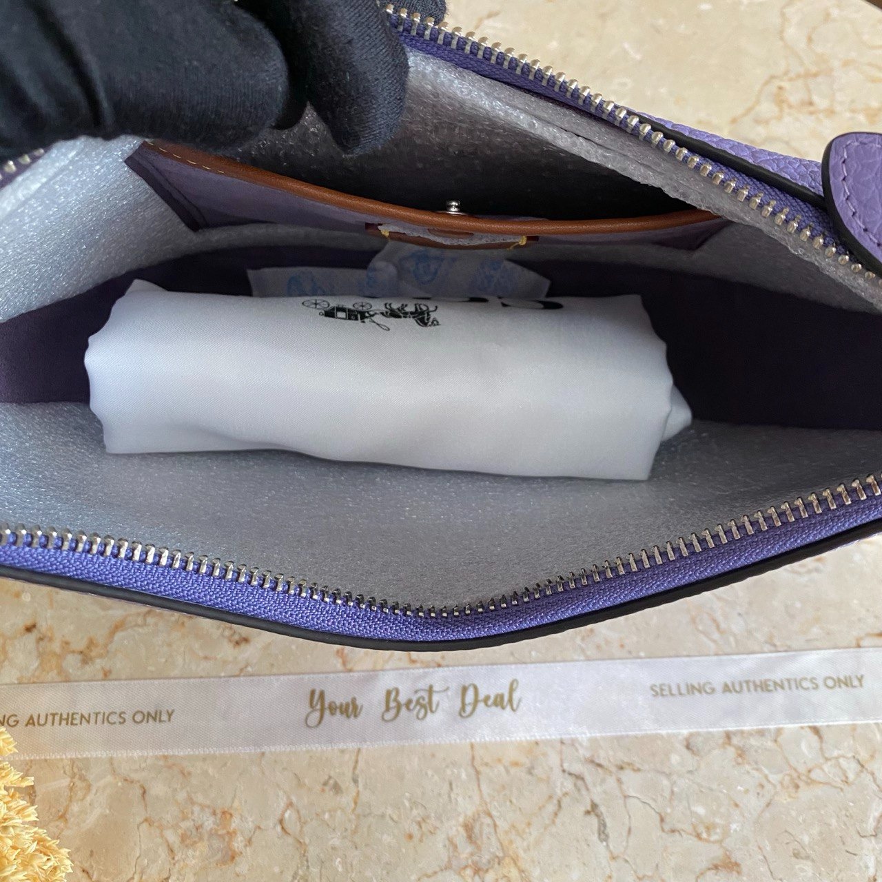 Coach Luna Shoulder Bag Light Violet
