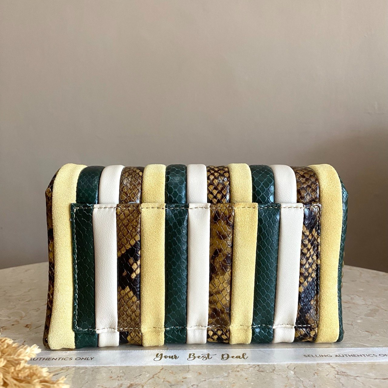 Tory Burch Kira Striped Crossbody Yellow Multi