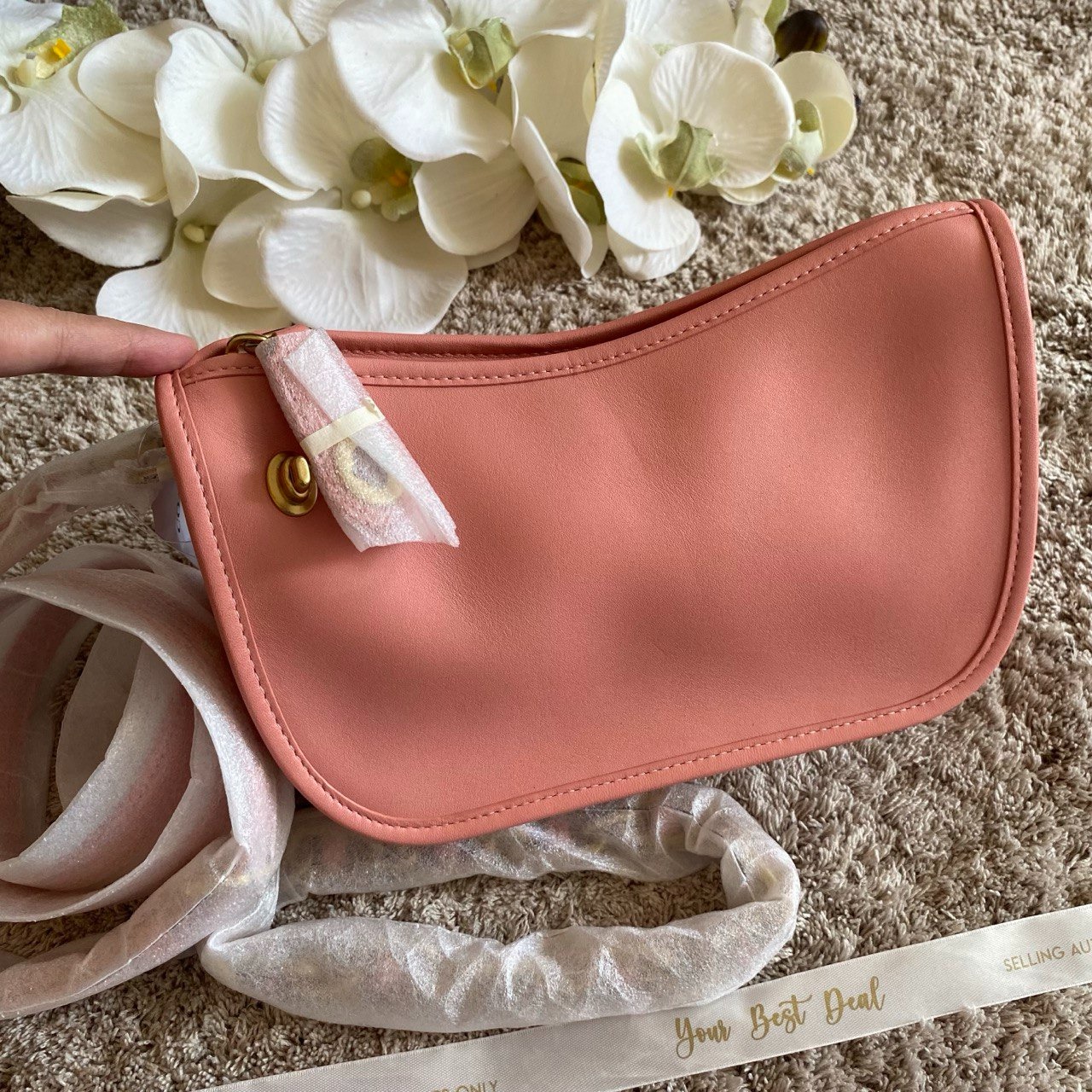 Coach Swinger with Chain Candy Pink