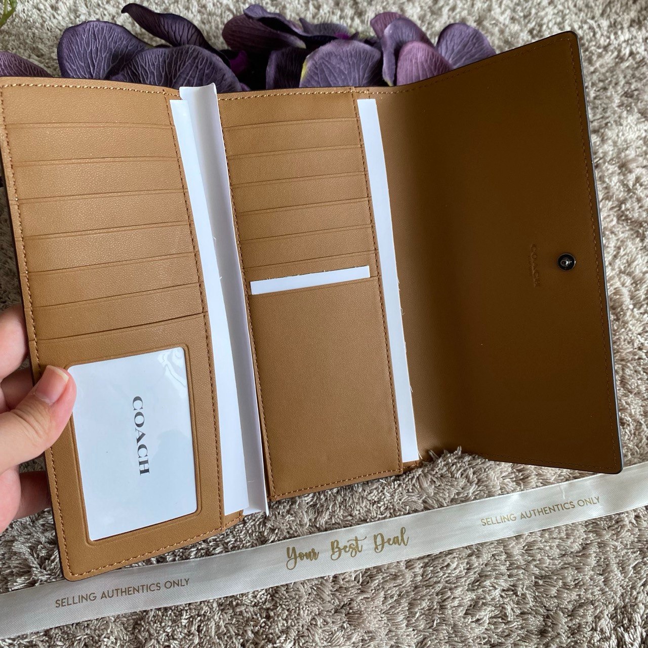 Coach Slim Trofold Wallet Buttercup