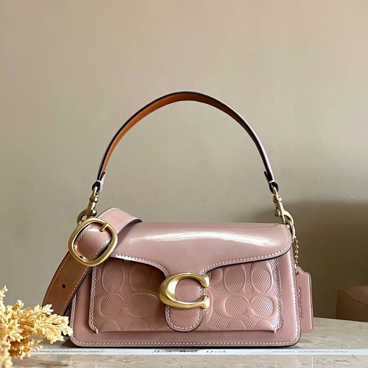 Coach Signature Patent Leather Tabby