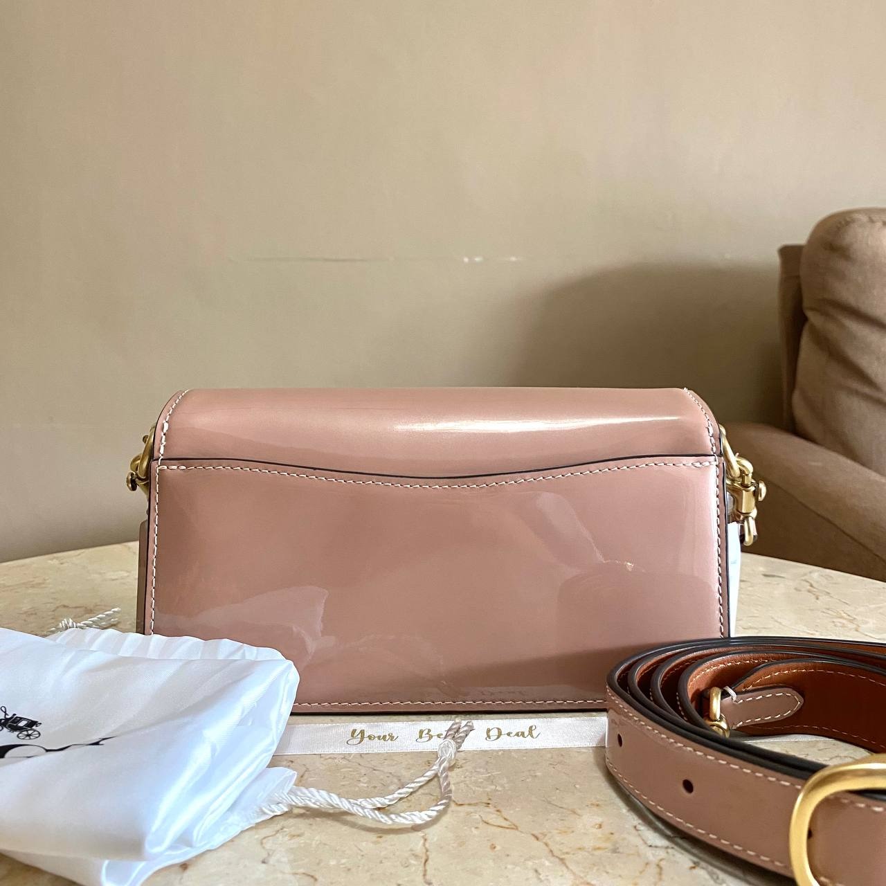 Coach Signature Patent Leather Tabby