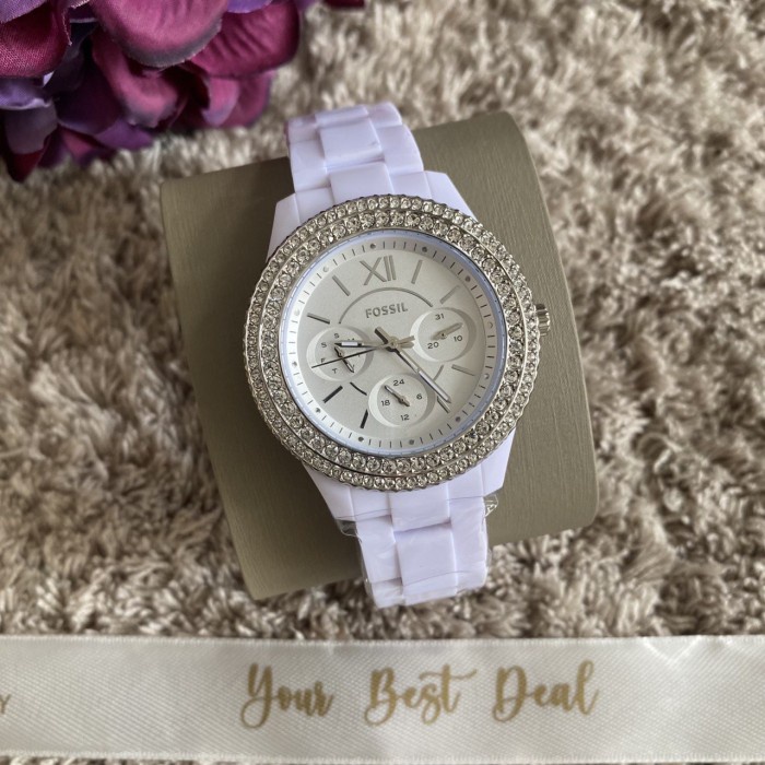 Stella Multifunction White Oil Watch White