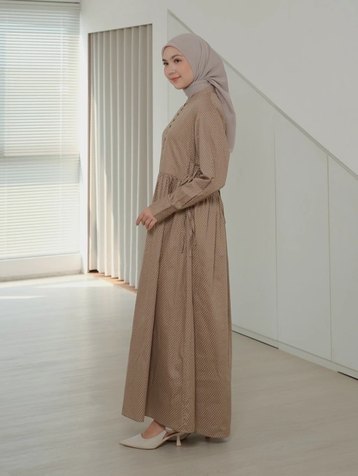 Image of FLEURA DRESS - LT BROWN