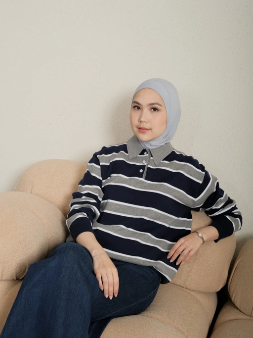 ASLEY KNIT TOP - NAVY