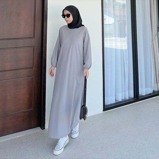 Image of MOA DRESS - COOL GRAY