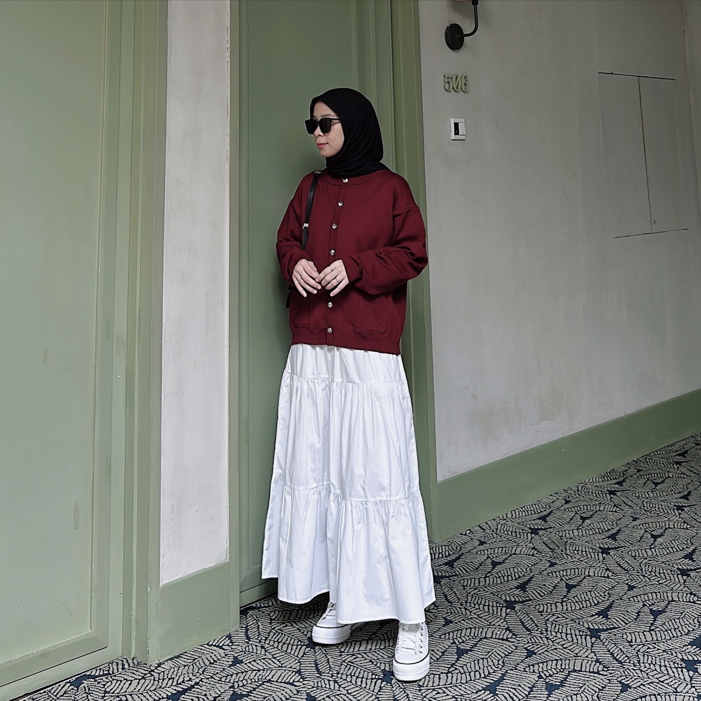 ATKA KNIT CARDI - ROYAL MAROON