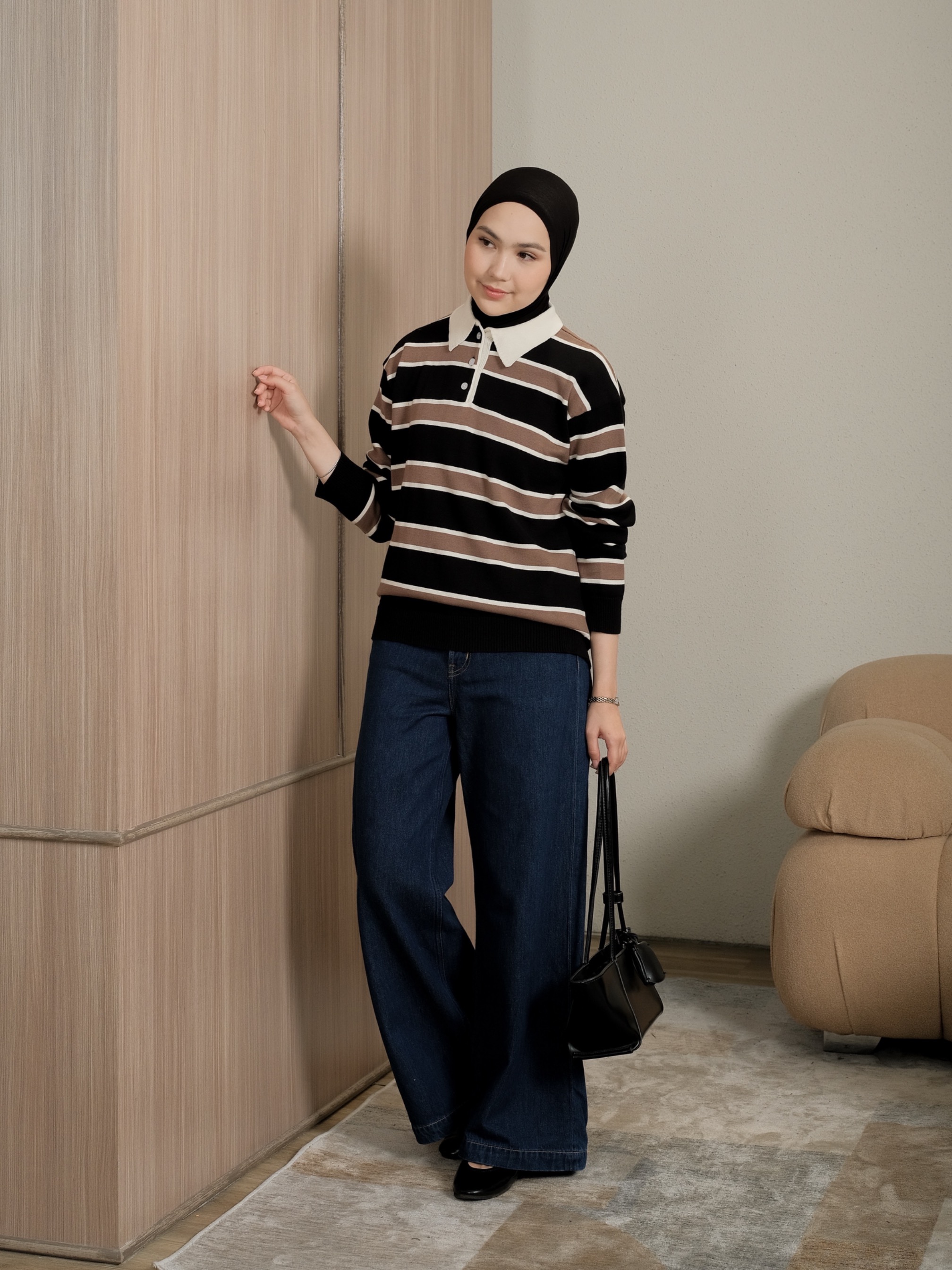 ASLEY KNIT TOP - BLACK