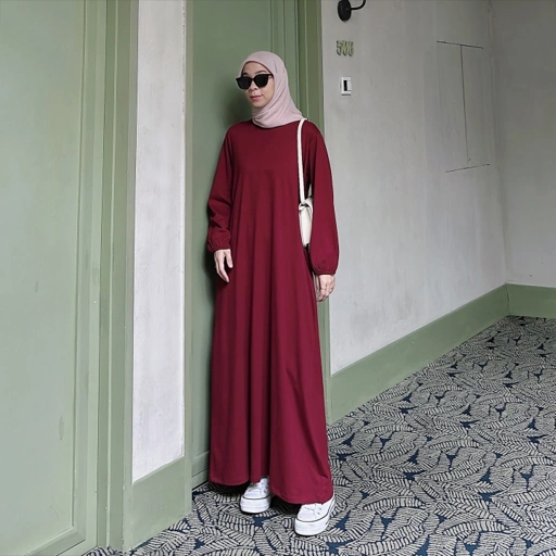 Image of MOA DRESS - ROYAL MAROON