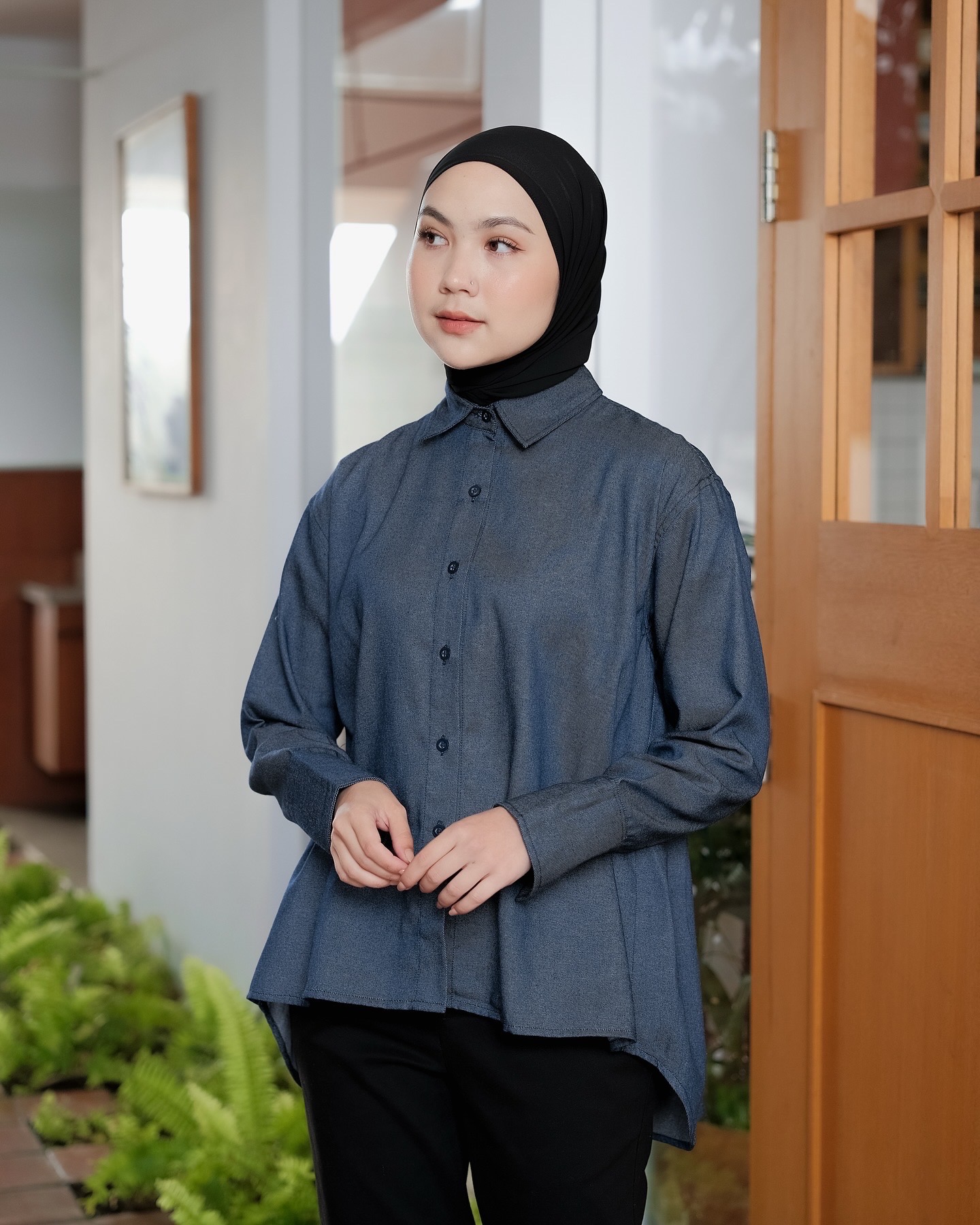 ALLIA SHIRT - DARK DENIM