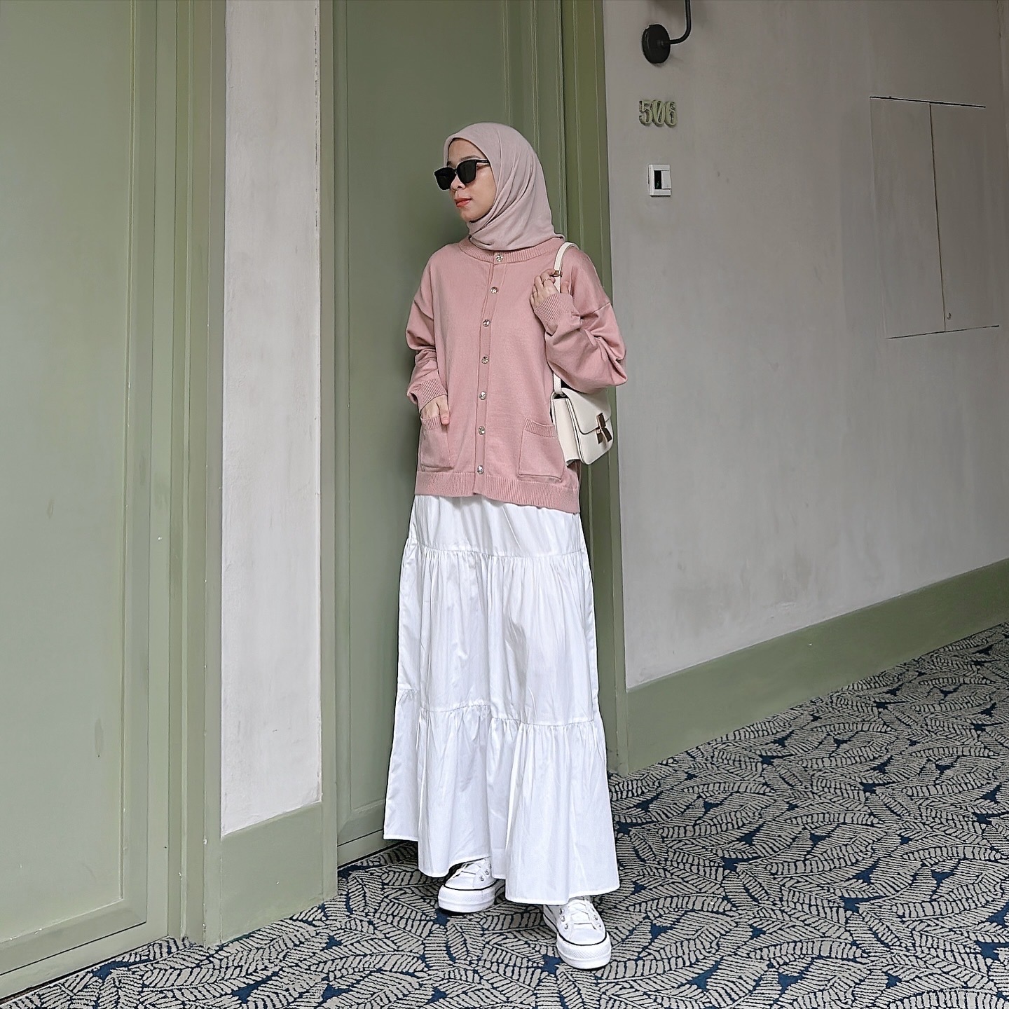 ATKA KNIT CARDI - DUSTY PINK