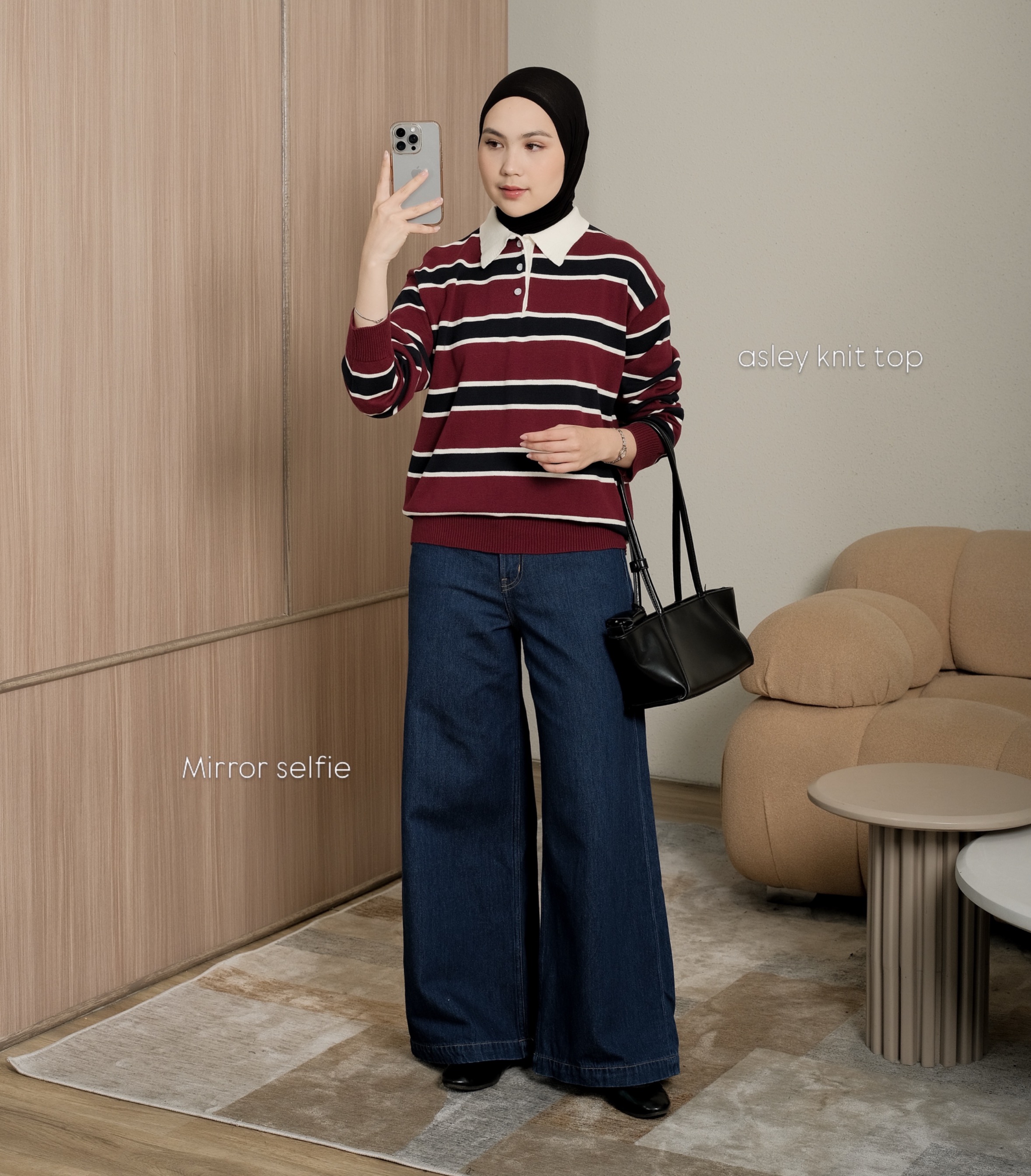 ASLEY KNIT TOP - MAROON