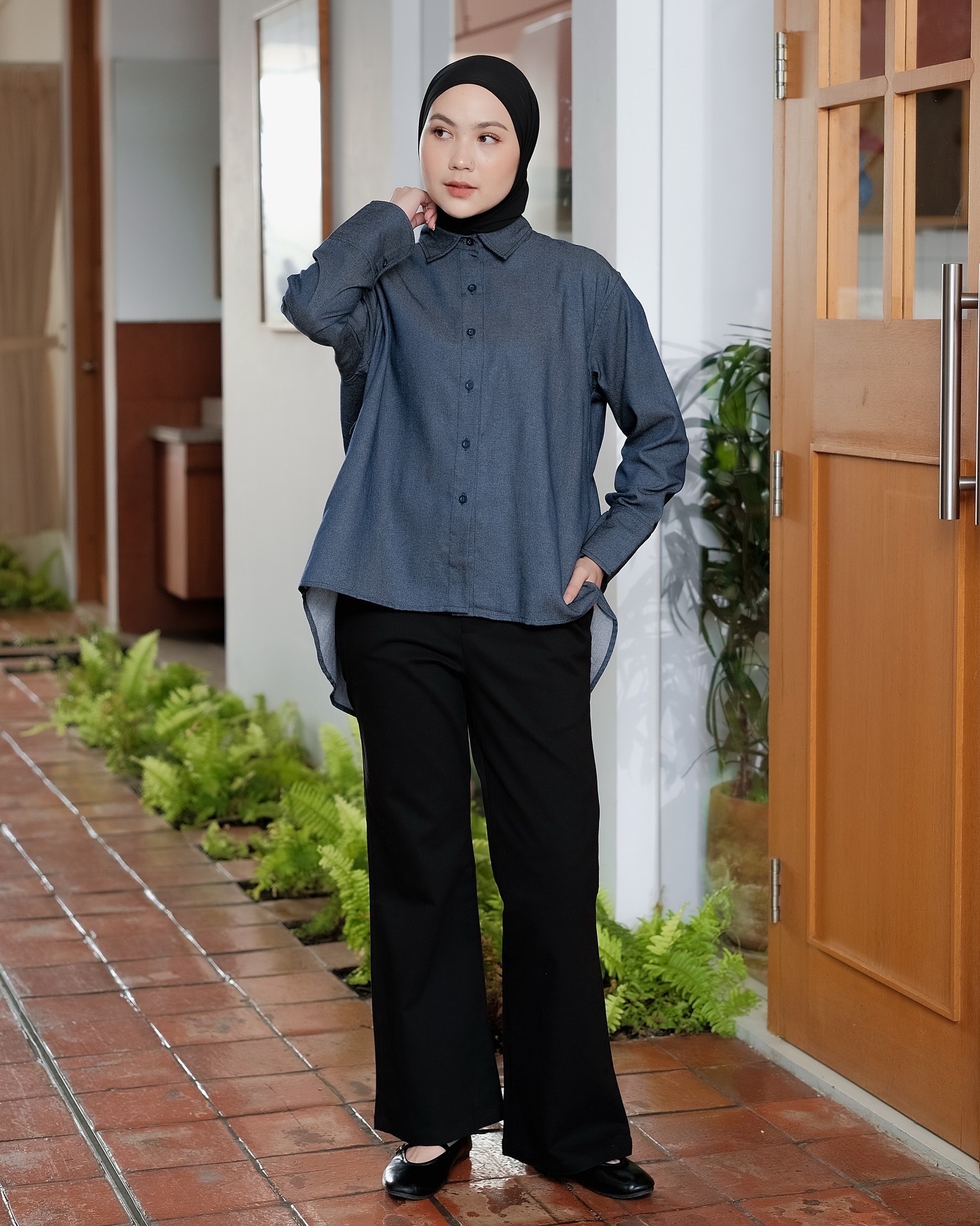 ALLIA SHIRT - DARK DENIM
