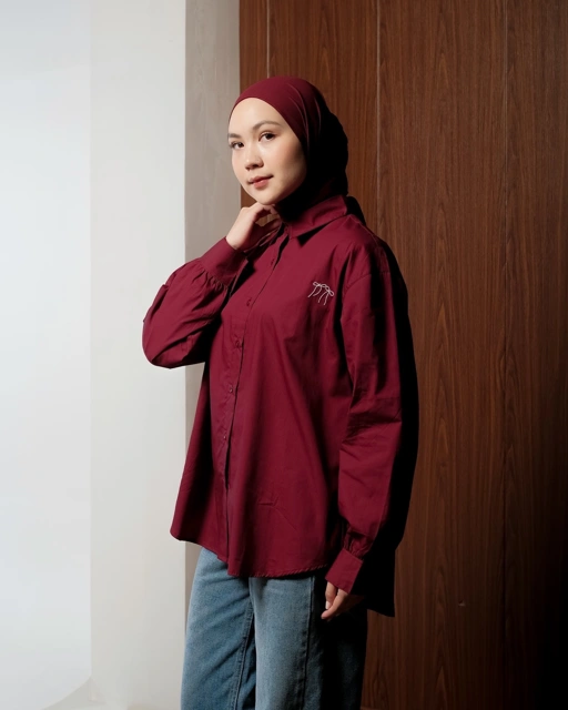Image of WILVY SHIRT - ROYAL MAROON
