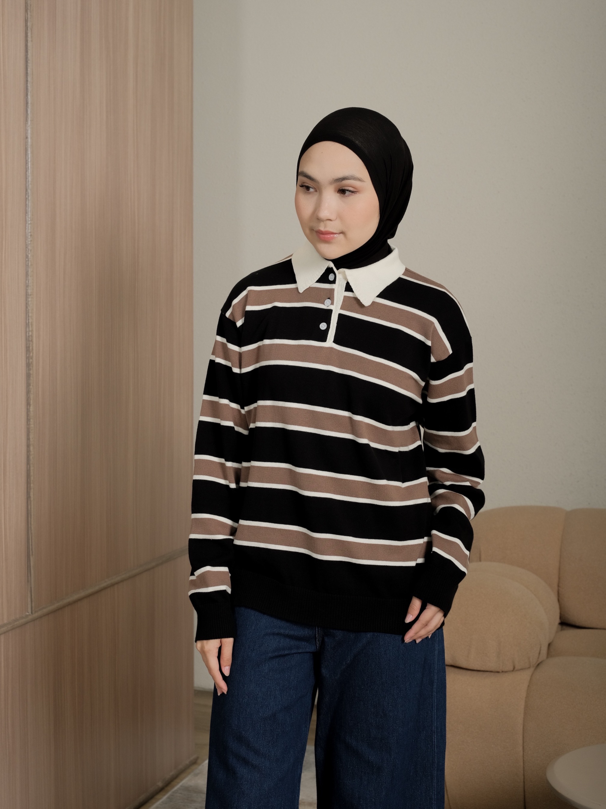 ASLEY KNIT TOP - BLACK