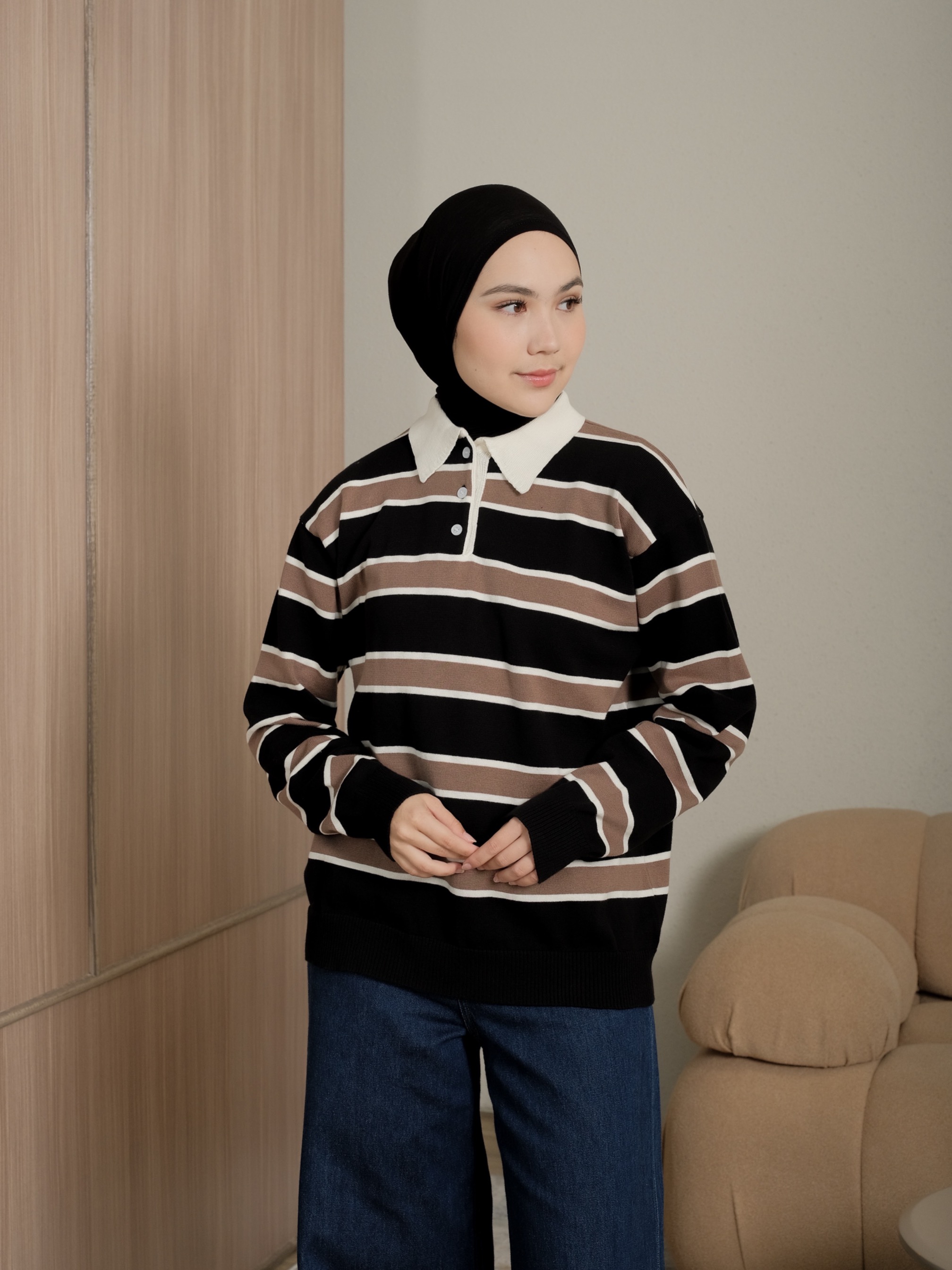 ASLEY KNIT TOP - BLACK